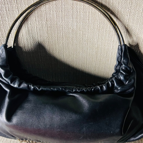 KARINE ARABIAN GENUINE LEATHER/METAL MESH SHOULDER BAG - Picture 4 of 9